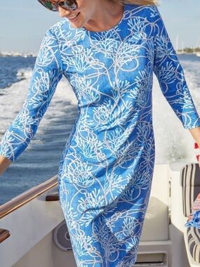 J.McLaughlin Sophia Dress in Sanibel Rope Catalina cloth size XS